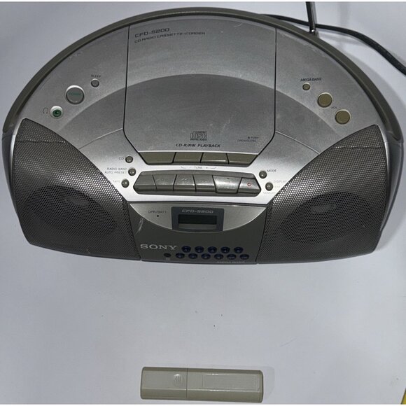 Sony Boombox CFD-S200 Portable CD Cassette Player AM FM Stereo Radio With Remote - Picture 9 of 15